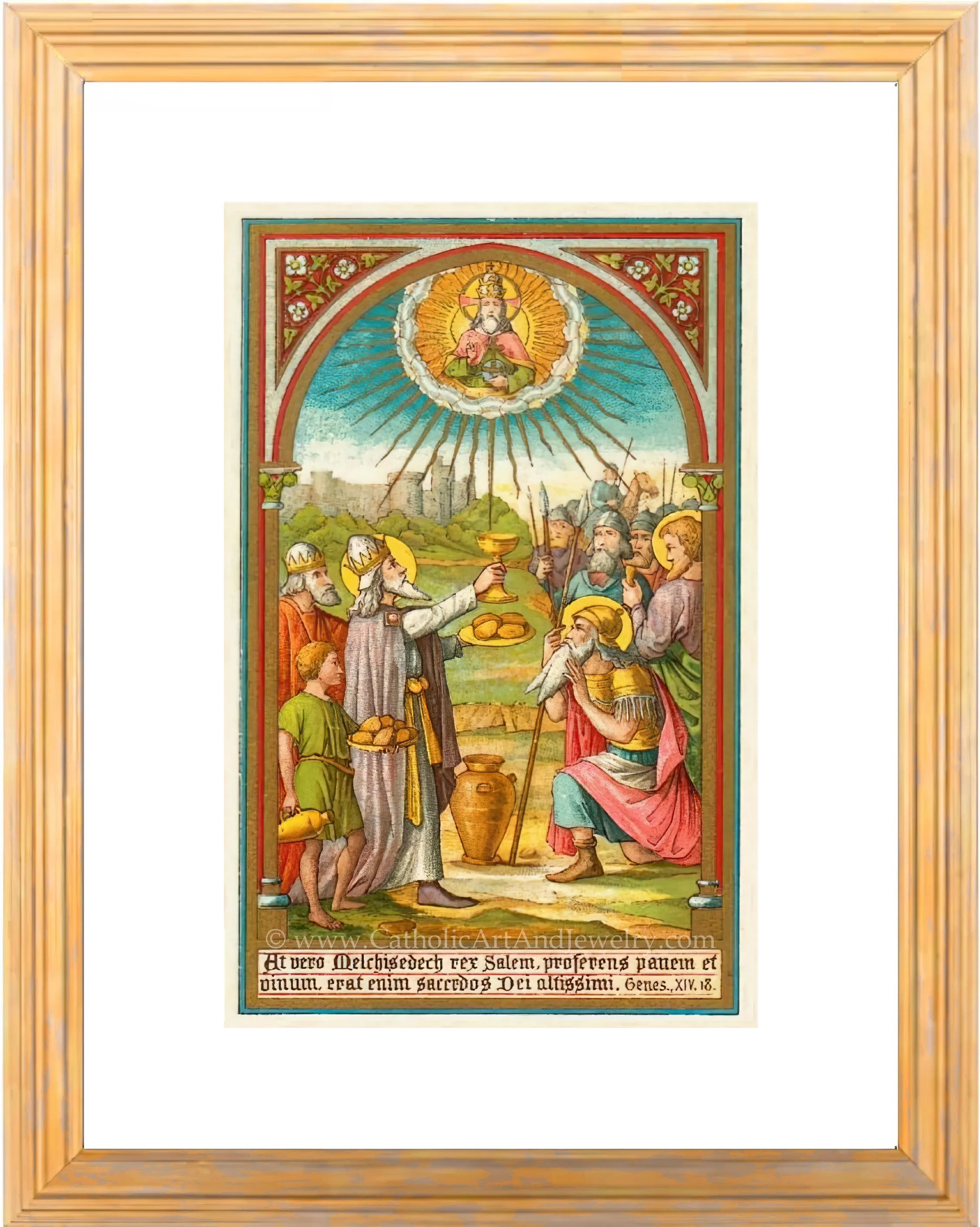 Melchizedek – 3 sizes – Based on an Antique Holy Card – Catholic Art Print – Catholic Gift – Gift for Priest – Archival Quality