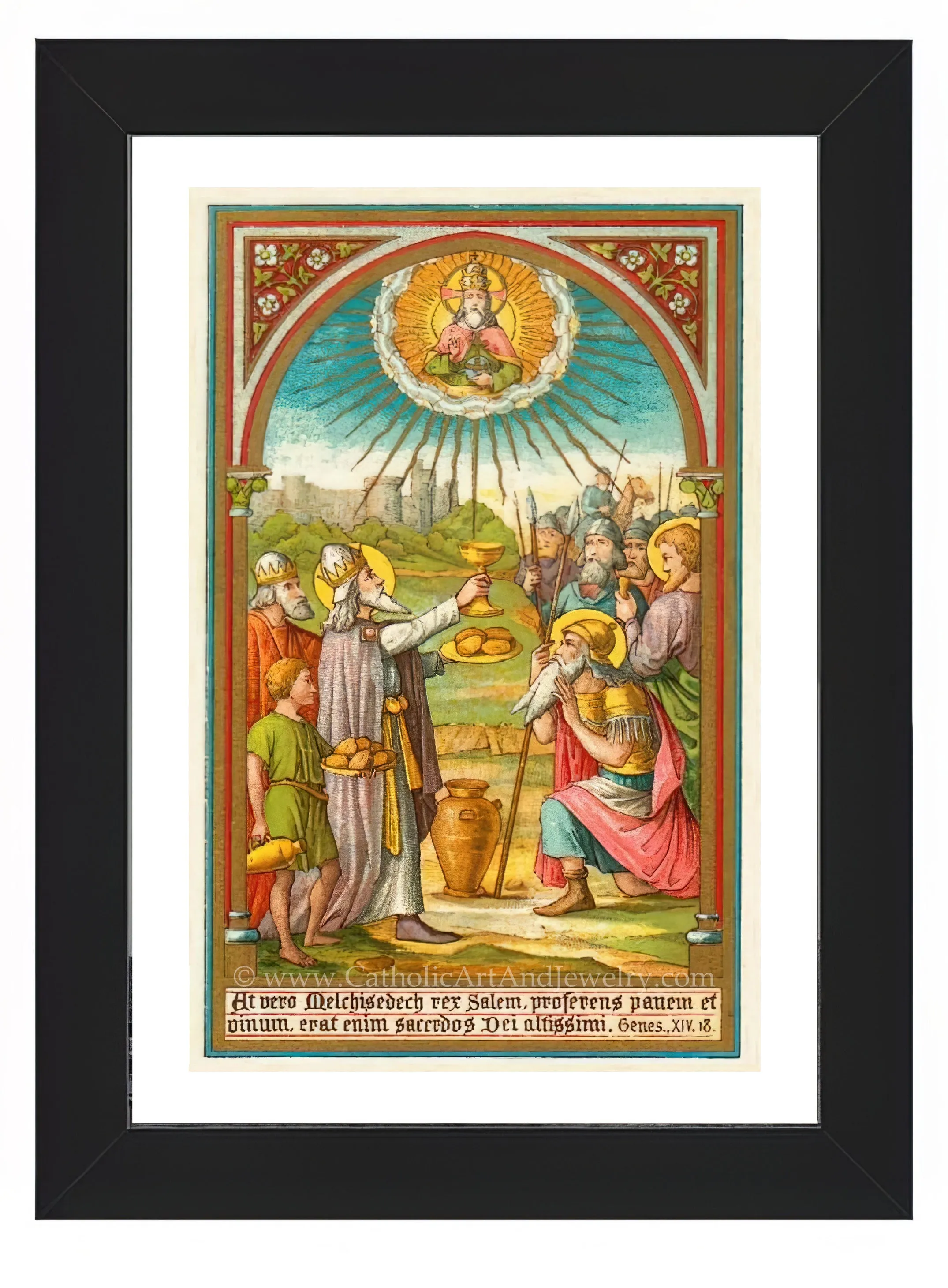Melchizedek – 3 sizes – Based on an Antique Holy Card – Catholic Art Print – Catholic Gift – Gift for Priest – Archival Quality