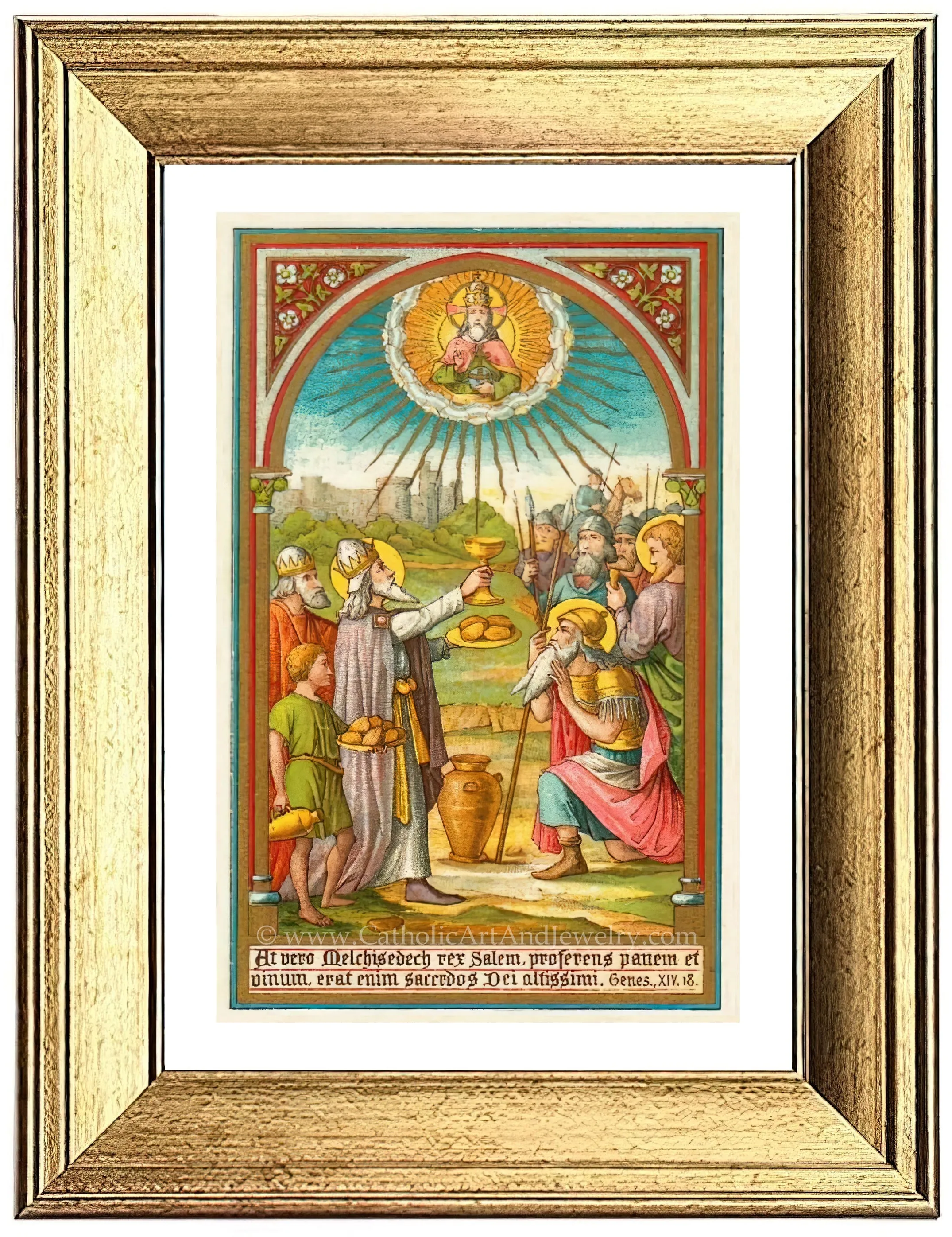 Melchizedek – 3 sizes – Based on an Antique Holy Card – Catholic Art Print – Catholic Gift – Gift for Priest – Archival Quality