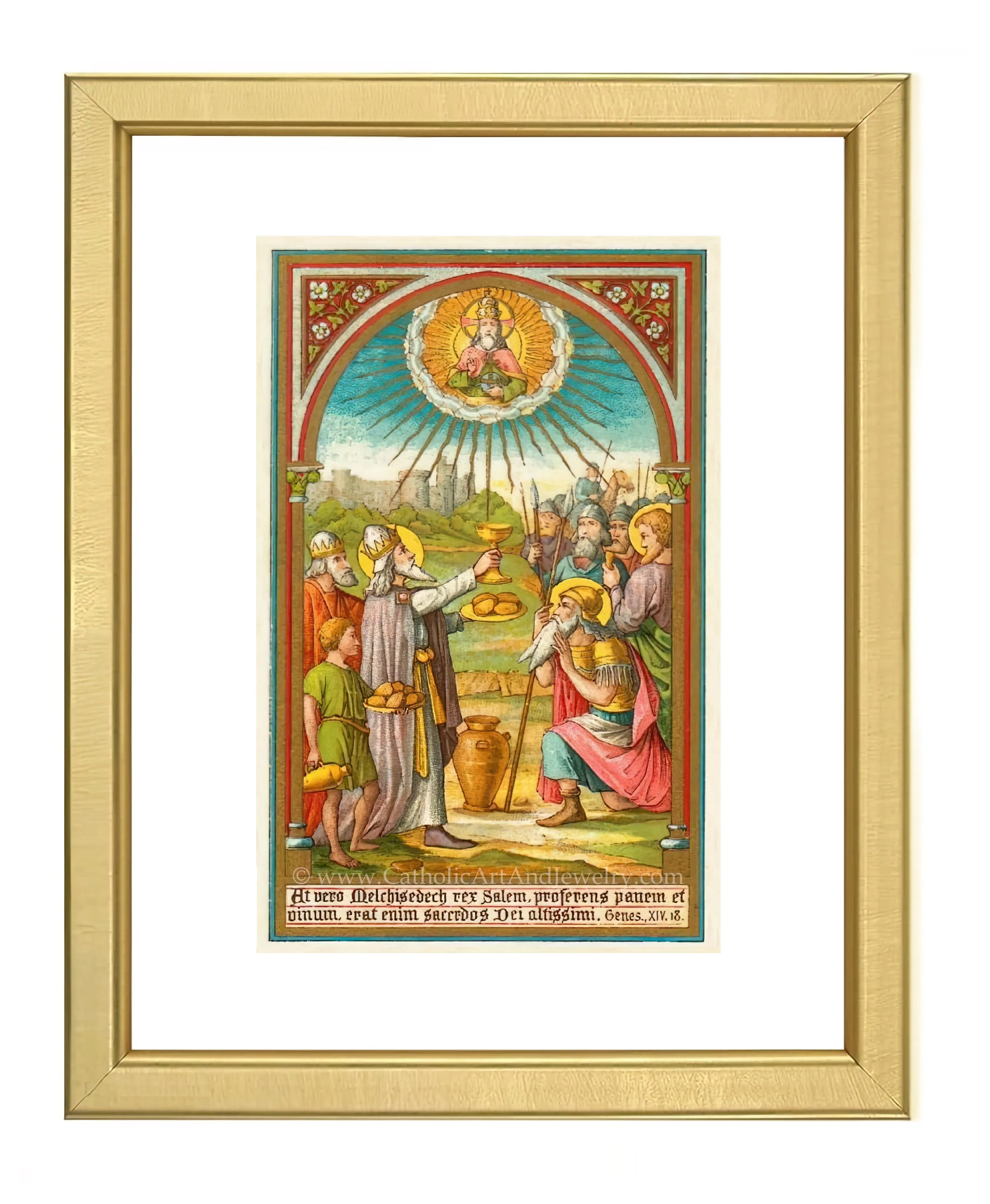 Melchizedek – 3 sizes – Based on an Antique Holy Card – Catholic Art Print – Catholic Gift – Gift for Priest – Archival Quality