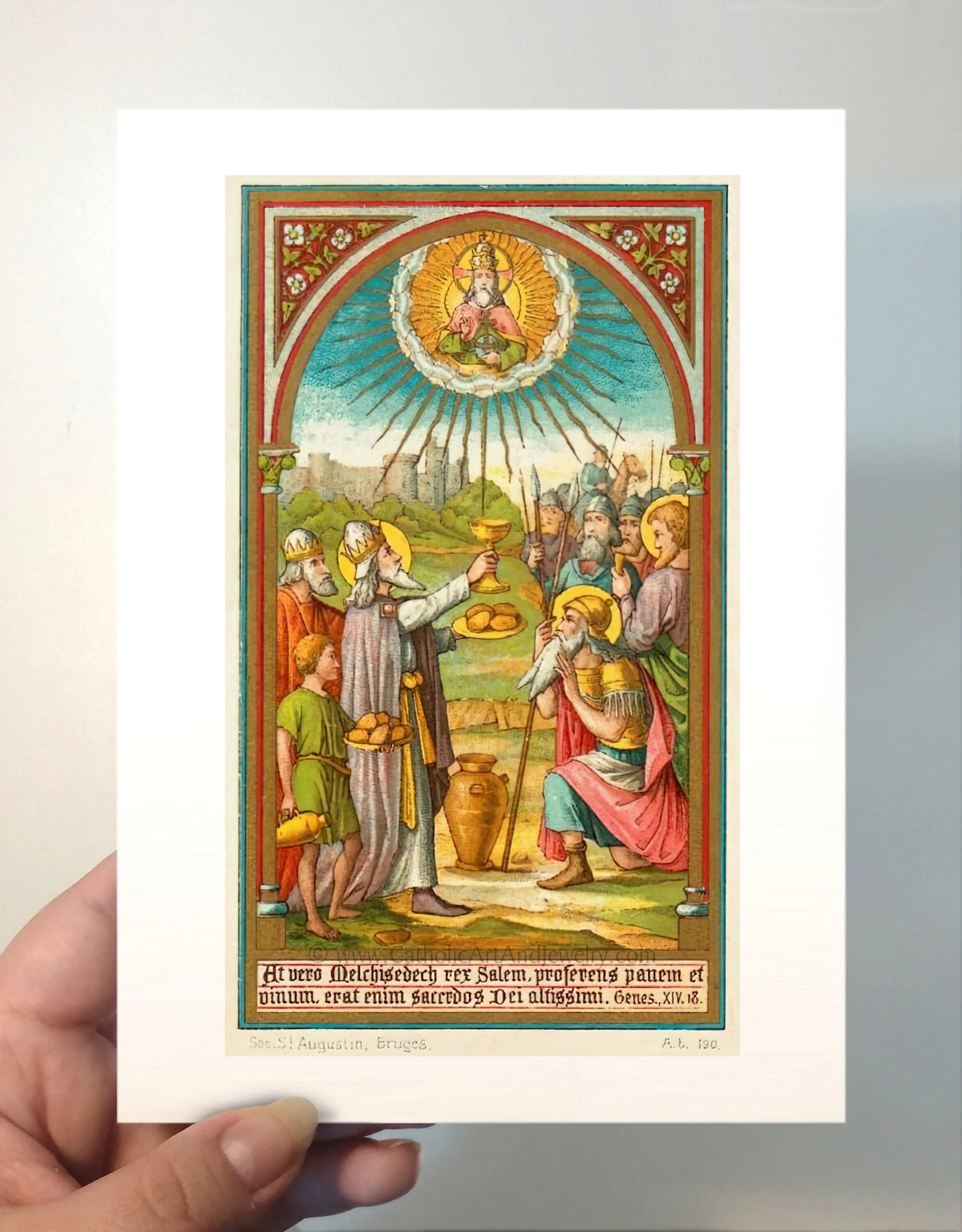 Melchizedek – 3 sizes – Based on an Antique Holy Card – Catholic Art Print – Catholic Gift – Gift for Priest – Archival Quality