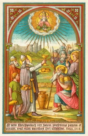 Melchizedek – 3 sizes – Based on an Antique Holy Card – Catholic Art Print – Catholic Gift – Gift for Priest – Archival Quality
