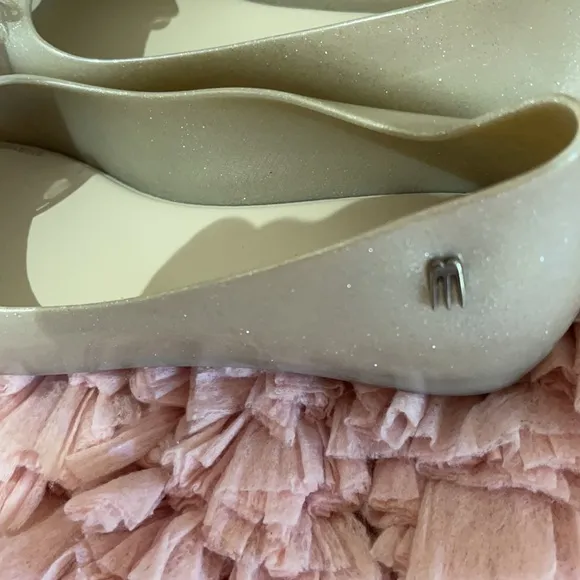 Melissa silver butterfly flats nwt
