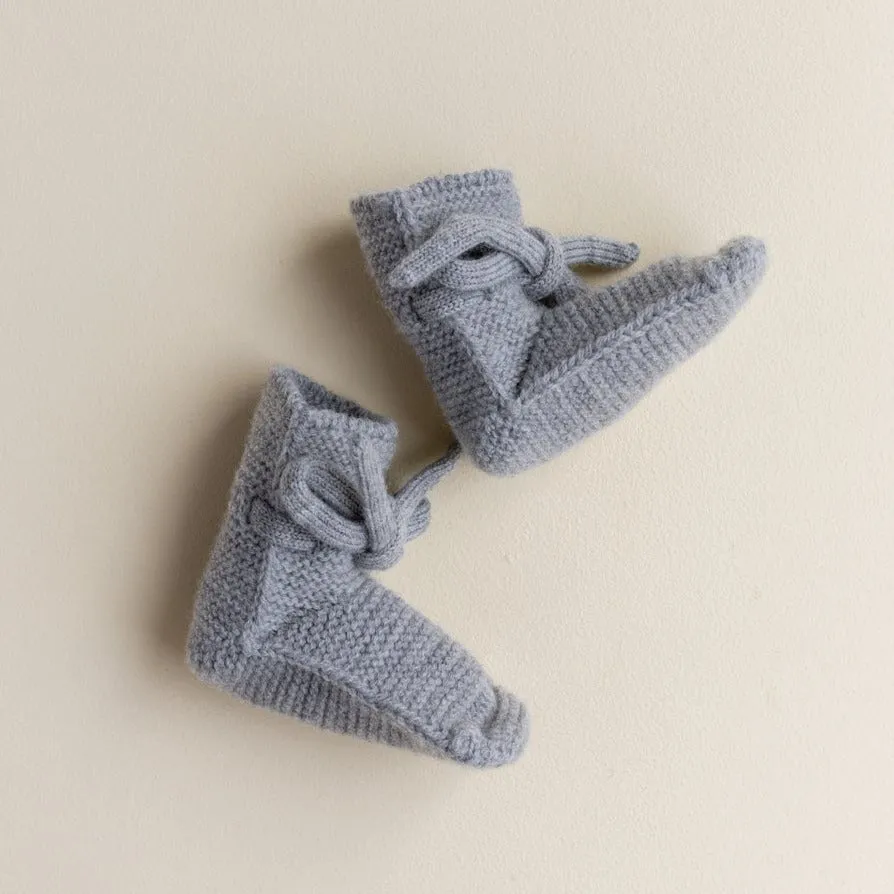 Merino Wool Baby Booties (Grey)