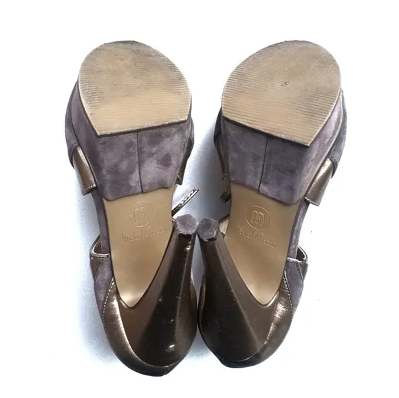 Michael Antonio Anklestrap peep toe bootie heels size 7.5