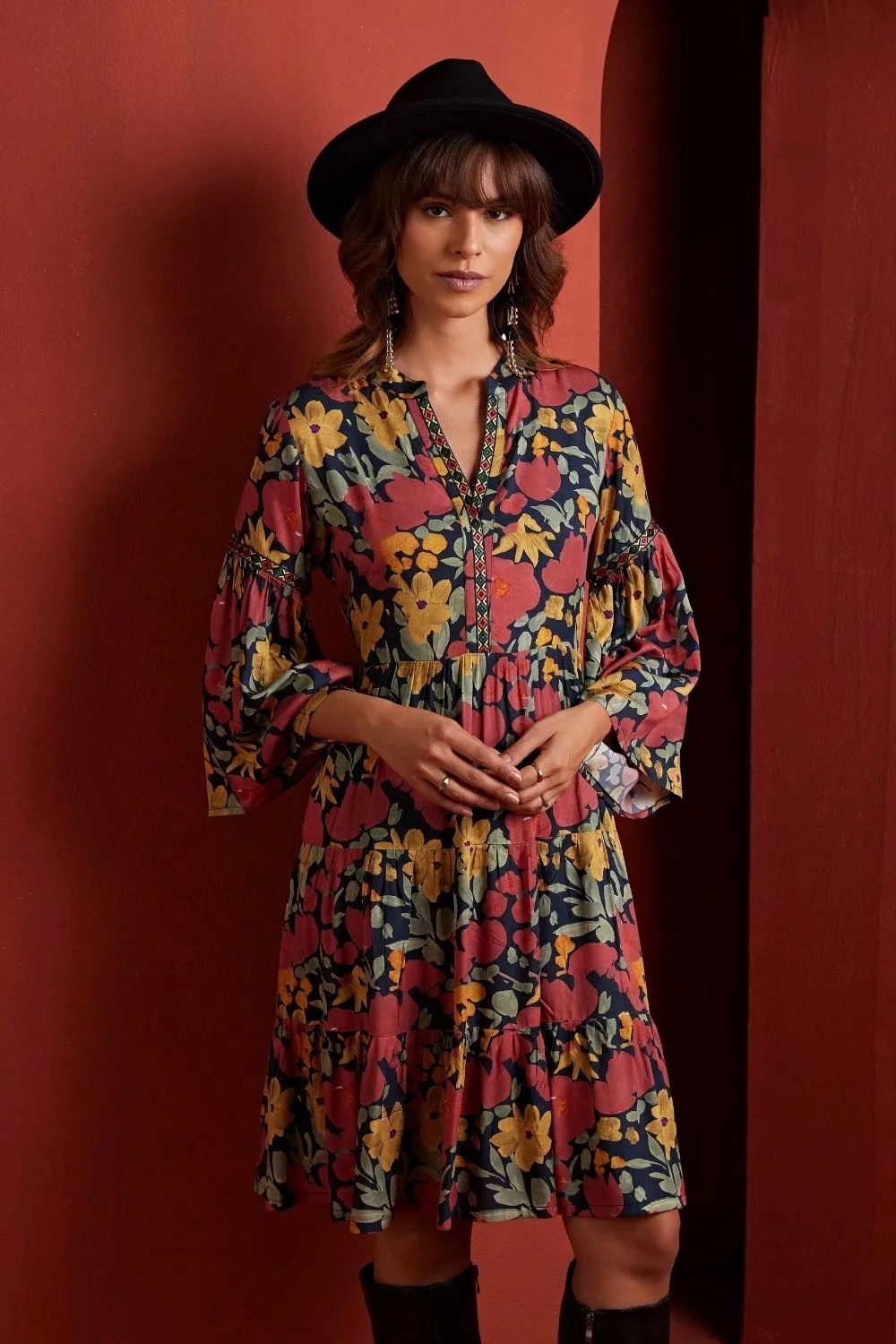 Midnight Blossoms Dress