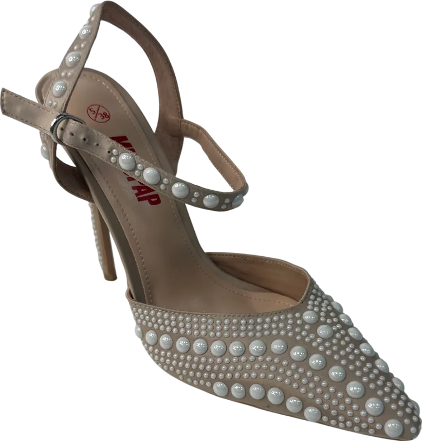 Misspap Nude Gem Heels UK 5 EU 38 👠