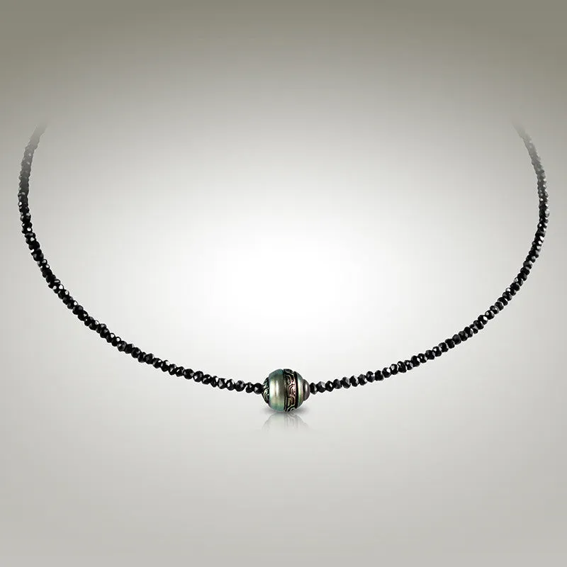 Moana Chic - Black Spinel Choker
