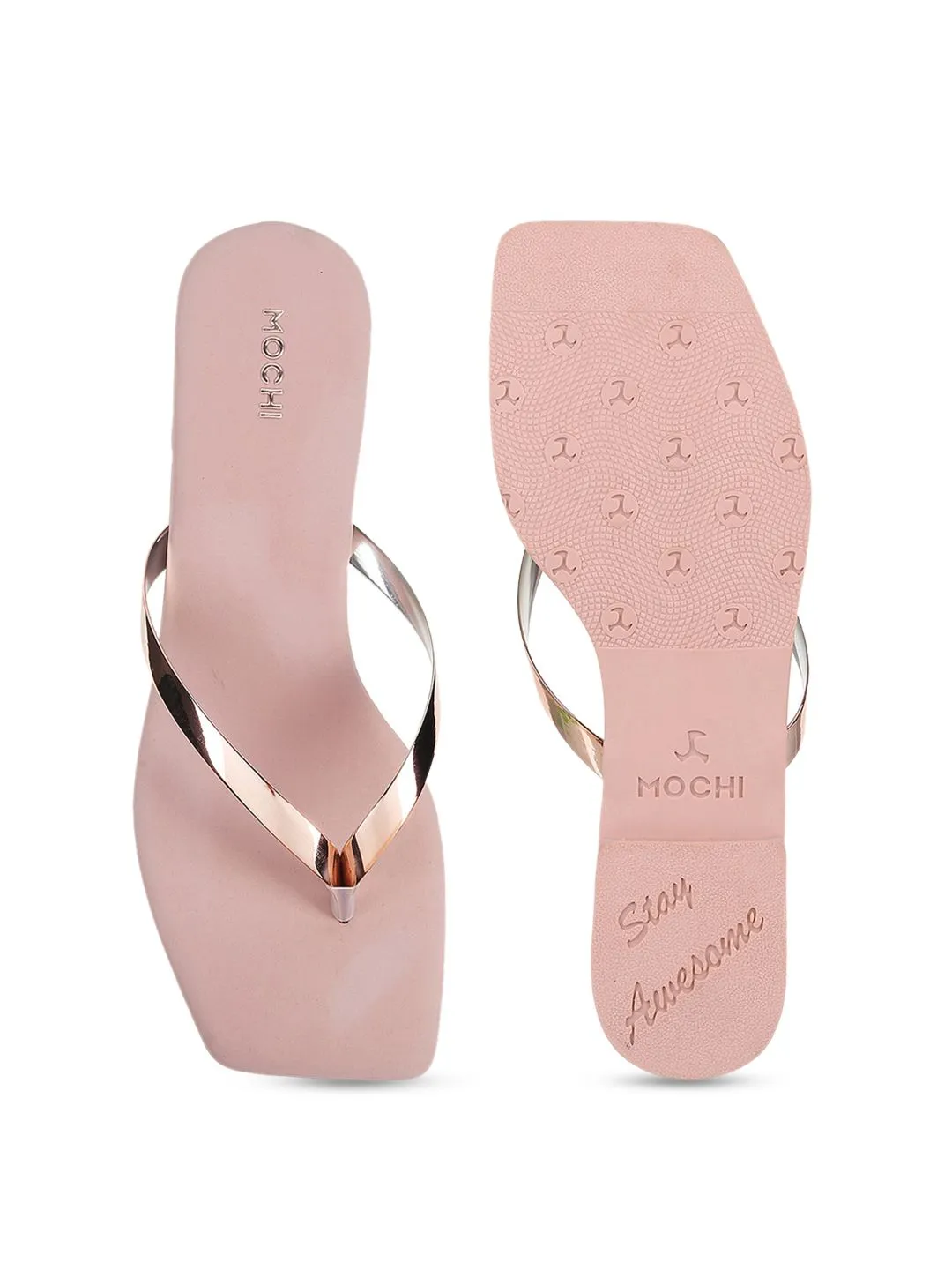 Mochi Open Toe T-Strap Flats