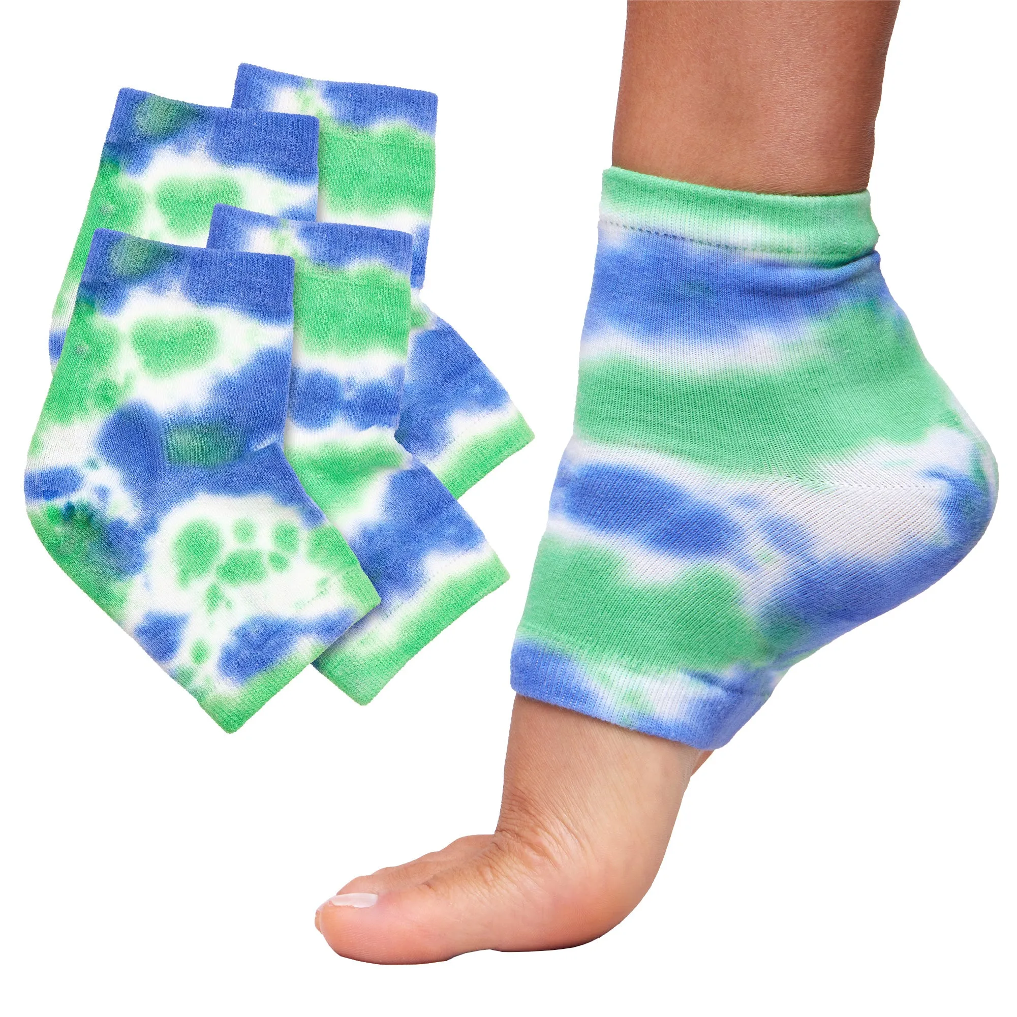 Moisturizing Gel Heel Socks - Tie Dye