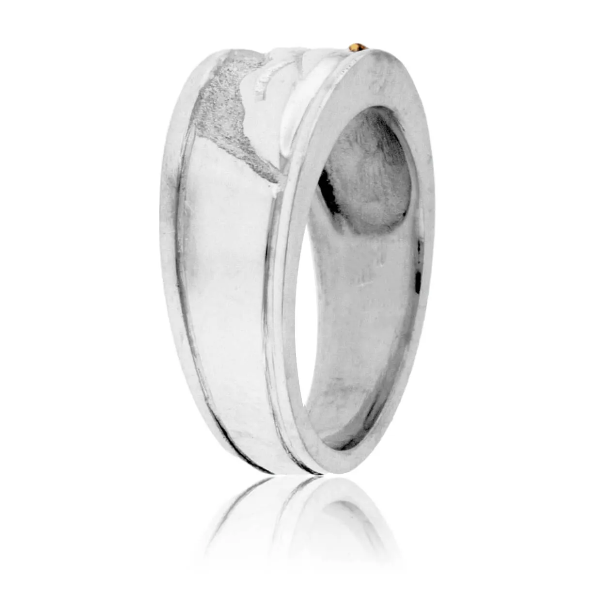 Mountain Scene Ring with Yellow Sapphire