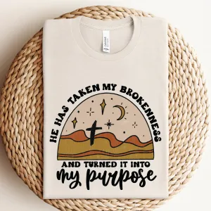 My Purpose Graphic Tee: Light Beige
