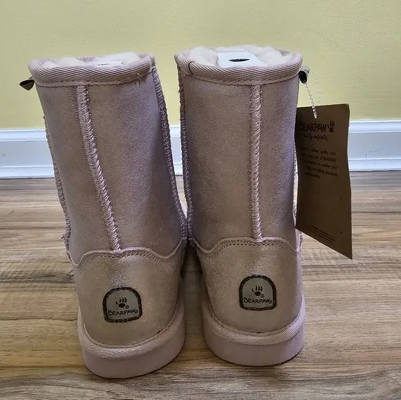 New BearPaw Elle Exotic Youth Pink Glitter, size US 5