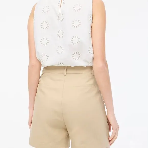 NEW J. Crew Refined Linen-Blend Structured Short in Sandstone Tan Size 14 NWT