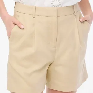 NEW J. Crew Refined Linen-Blend Structured Short in Sandstone Tan Size 14 NWT