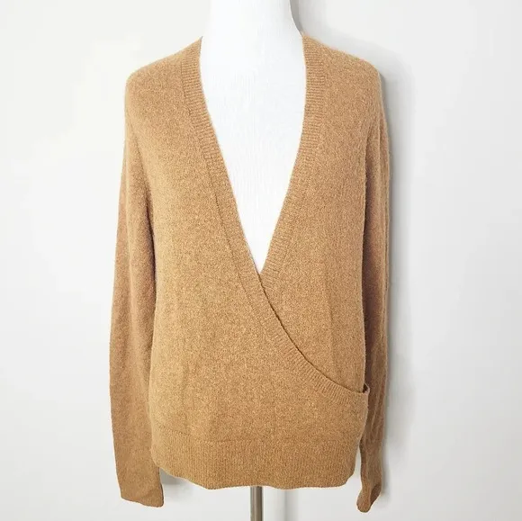 New Madewell Wrap Front Coziest Yarn Sweater S