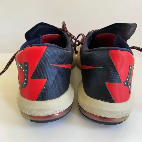 Nike KD 6 Light Crimson &quot;DC&quot;‎ Sneakers Red White Blue Men’s Size 9