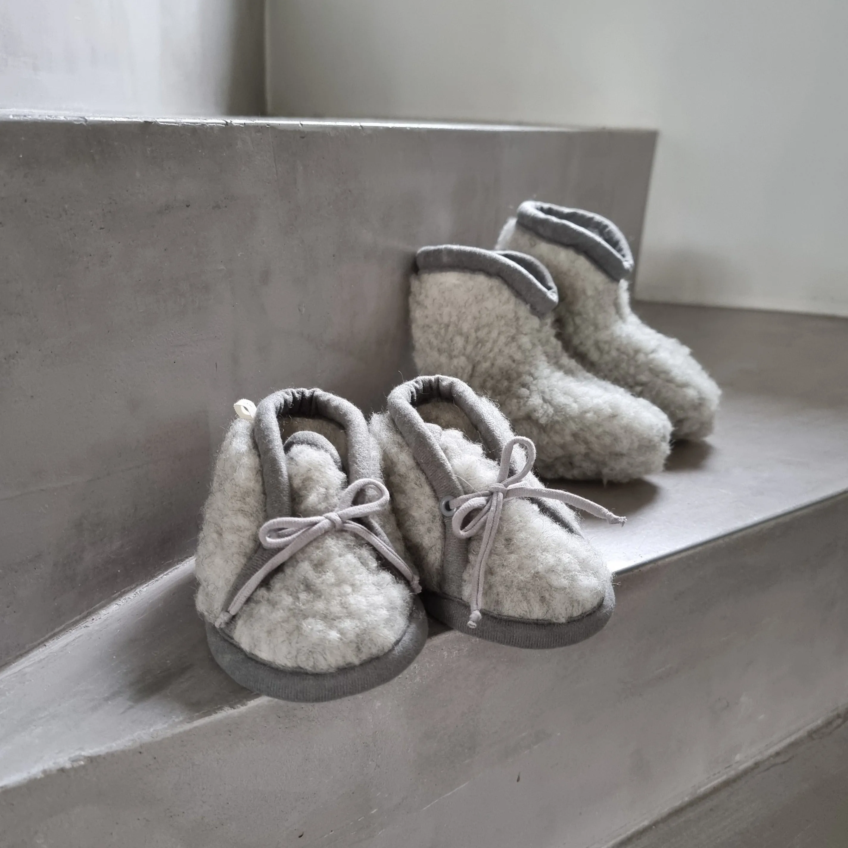 Nina Pure Wool Baby Shoes (Grey)