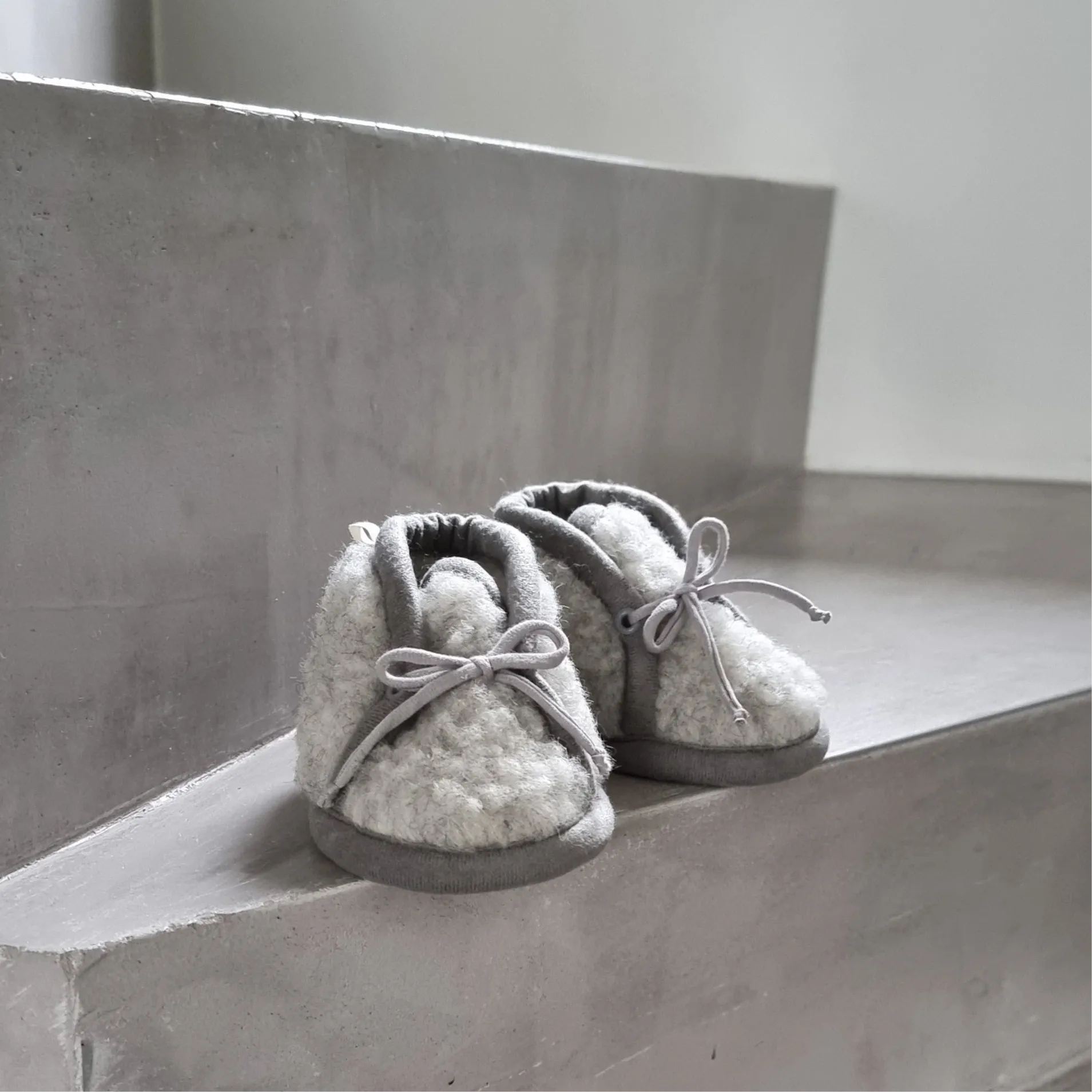 Nina Pure Wool Baby Shoes (Grey)