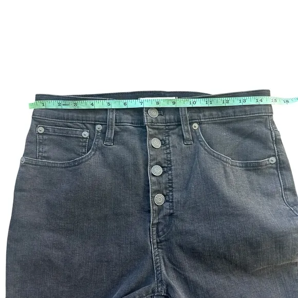 NWT Cali Demi-Boot Jeans in black Bellspring Wash: Button-Front size 28 AA897