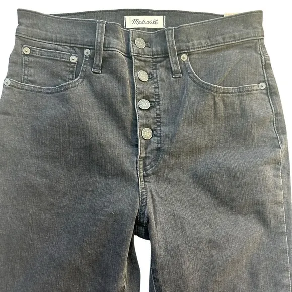 NWT Cali Demi-Boot Jeans in black Bellspring Wash: Button-Front size 28 AA897