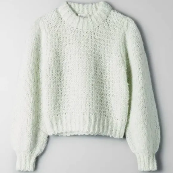 NWT Le Fou Wilfred M Shimmy Sweater Ginger Mint Alpaca Wool Blend