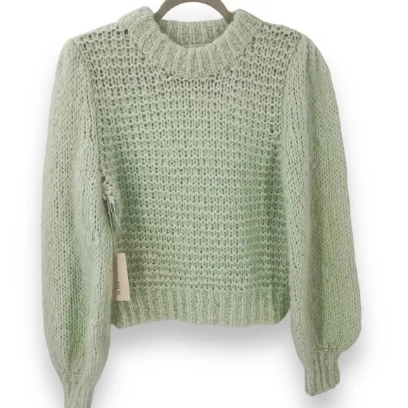 NWT Le Fou Wilfred M Shimmy Sweater Ginger Mint Alpaca Wool Blend