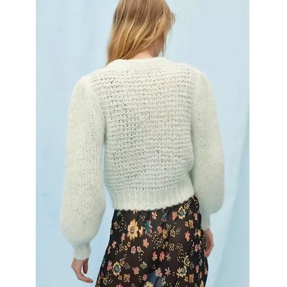 NWT Le Fou Wilfred M Shimmy Sweater Ginger Mint Alpaca Wool Blend