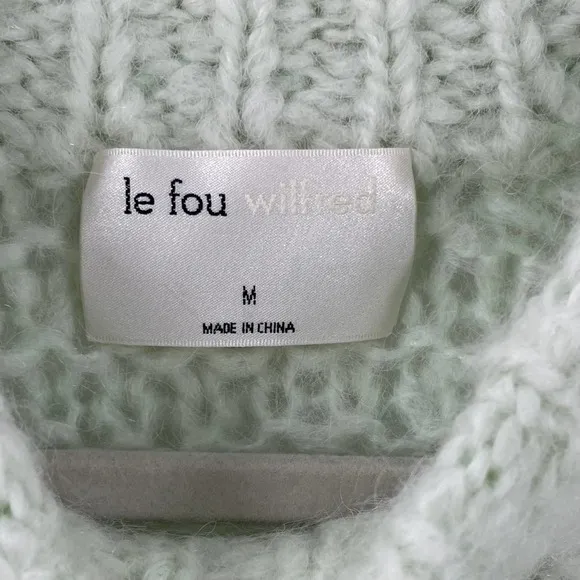 NWT Le Fou Wilfred M Shimmy Sweater Ginger Mint Alpaca Wool Blend