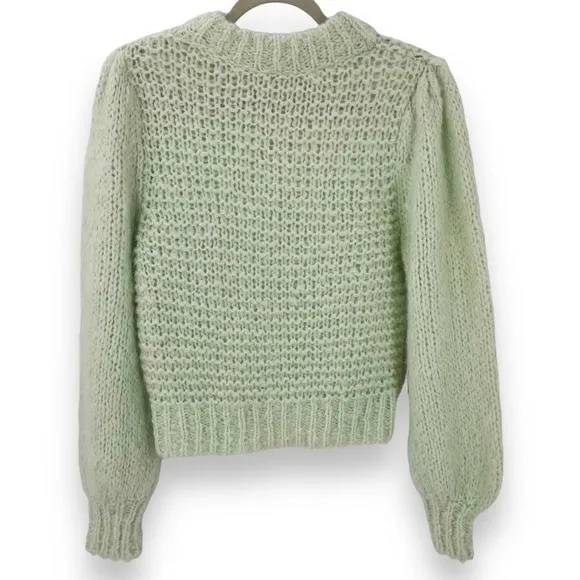 NWT Le Fou Wilfred M Shimmy Sweater Ginger Mint Alpaca Wool Blend