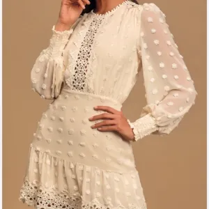 NWT Lulus Chic Cream Dress Size S
