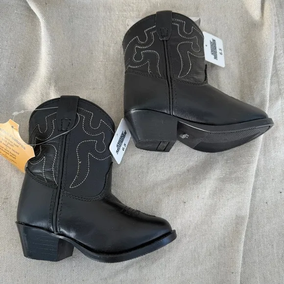NWT Smokey Mountain Kid's Denver Black Western Boots Size 6.5