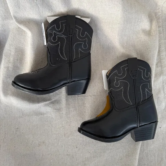 NWT Smokey Mountain Kid's Denver Black Western Boots Size 6.5