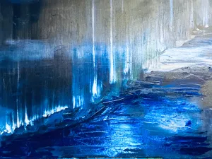 Oil Painting on Canvas “Waterwall”, Oil Painting