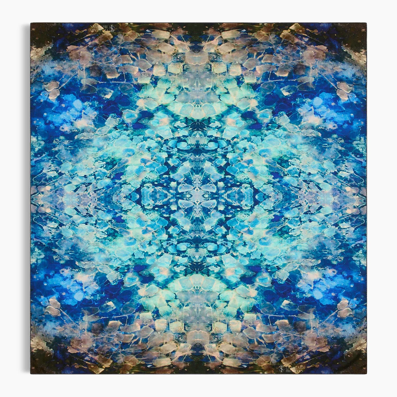 Oversized Blue Dream Silk/Wool Scarf - Silk/Wool Blend, 53x53"