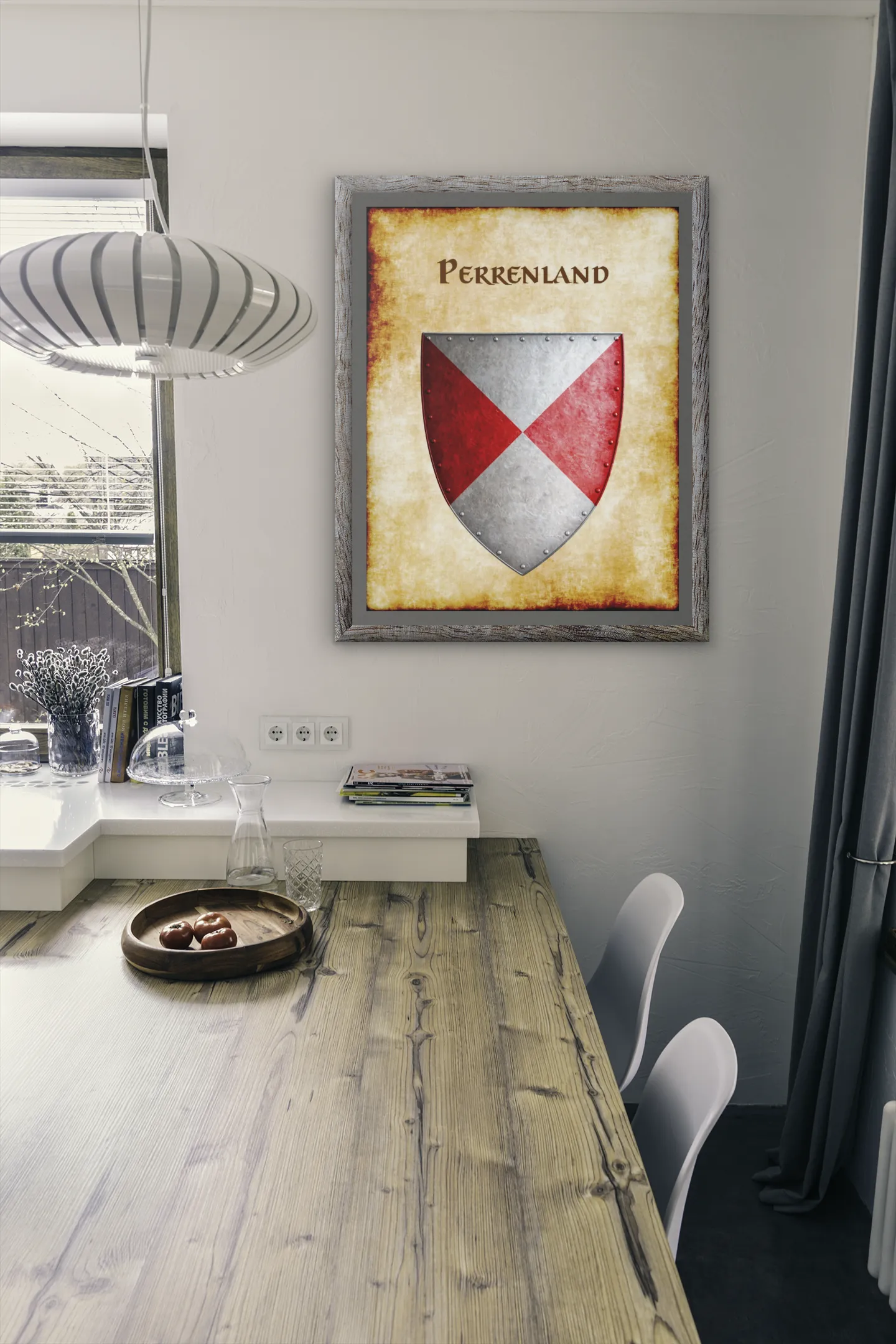 Perrenland Heraldry of Greyhawk Anna Meyer Cartography Canvas Art Print