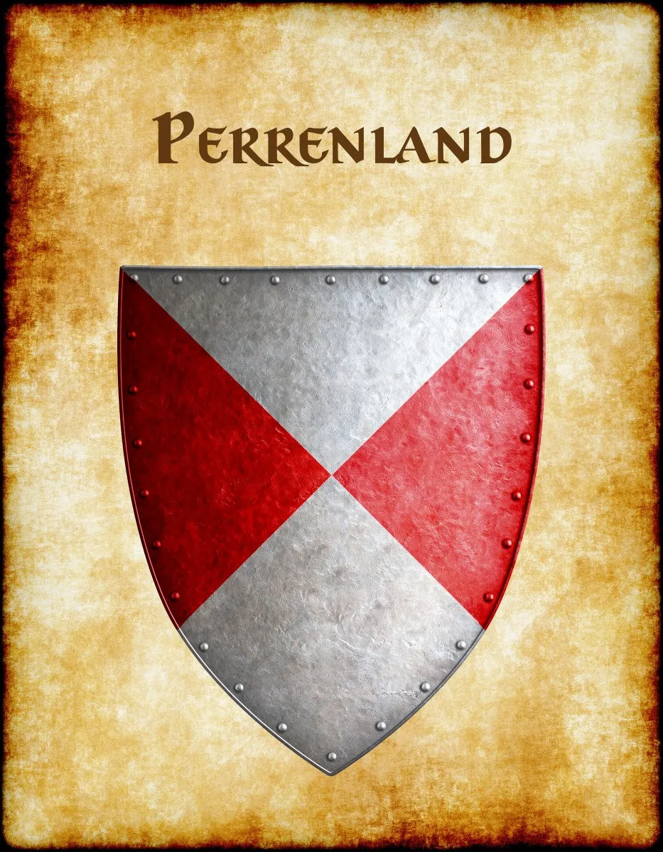 Perrenland Heraldry of Greyhawk Anna Meyer Cartography Canvas Art Print