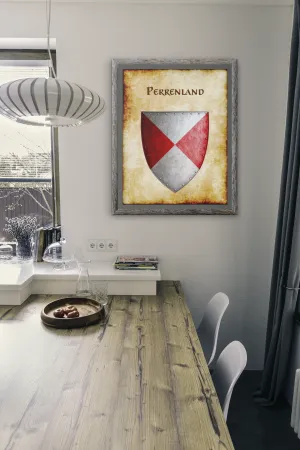 Perrenland Heraldry of Greyhawk Anna Meyer Cartography Canvas Art Print