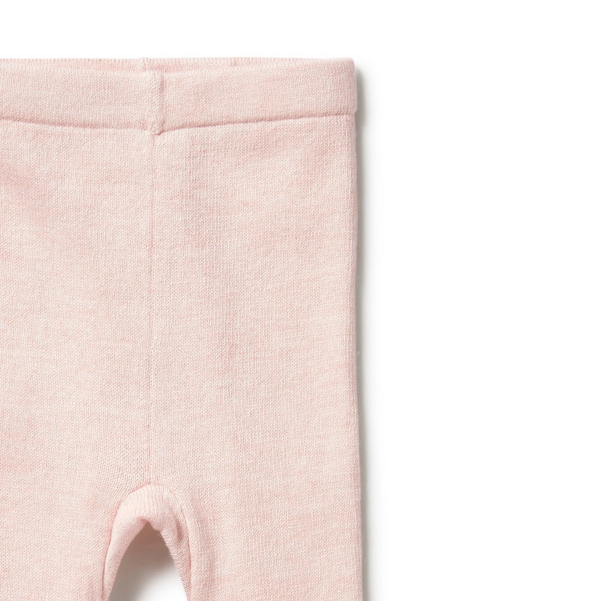Pink Knitted Legging With Feet