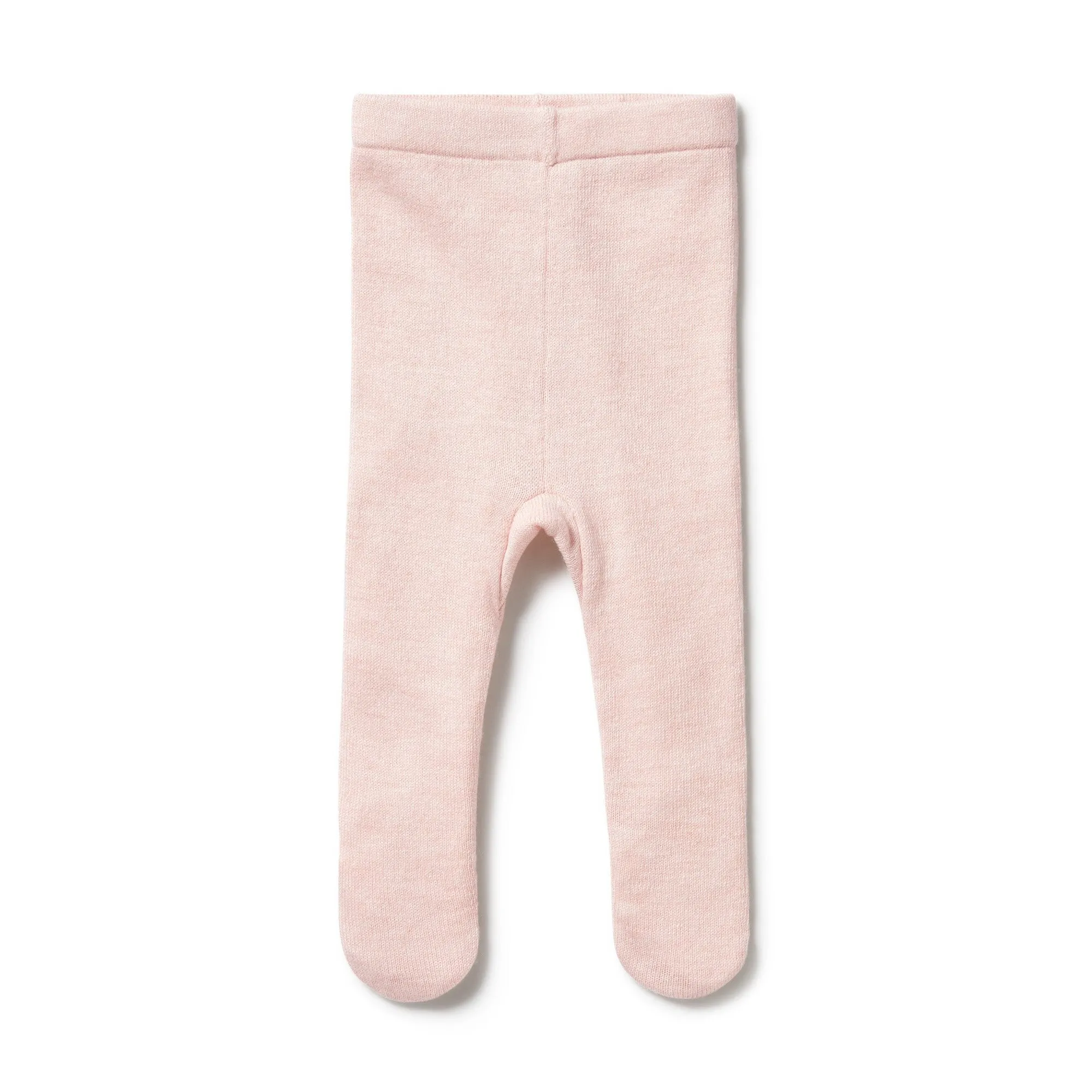 Pink Knitted Legging With Feet