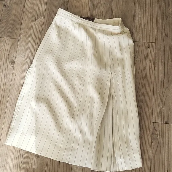 Pleated Midi Skirt by Enzo Peruti