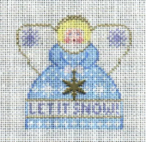 PP999AD - Mini-Angel: Let It Snow Angel (Light Blue)