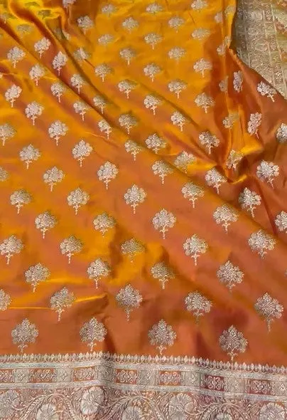 Presenting Handloom Inspired Pure Mashru Silk Gradient Dual Color Shade Saree