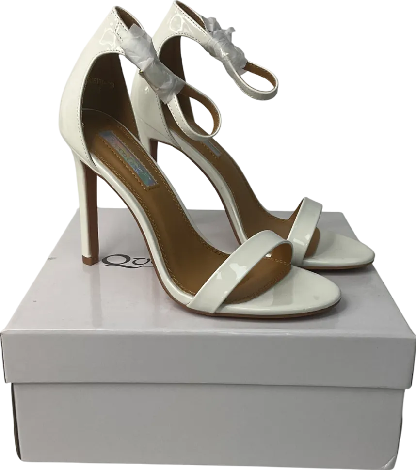 queen lina White Ankle Strap Heels UK 3 EU 36 👠