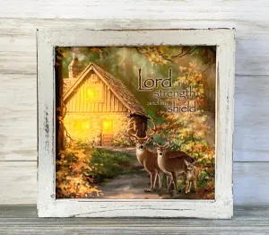 "The Lord is My Strength" Lighted Shadow Box (LED)