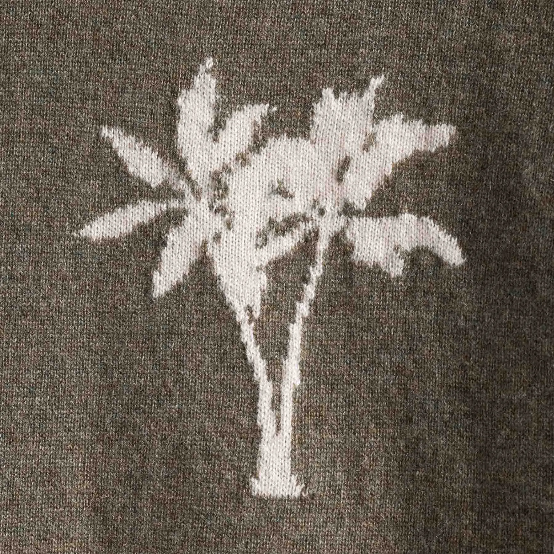 Recycled Cashmere Palm Crew- Ammo