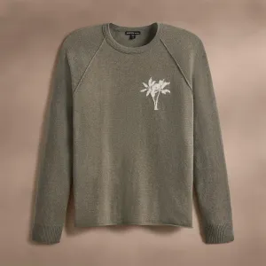 Recycled Cashmere Palm Crew- Ammo