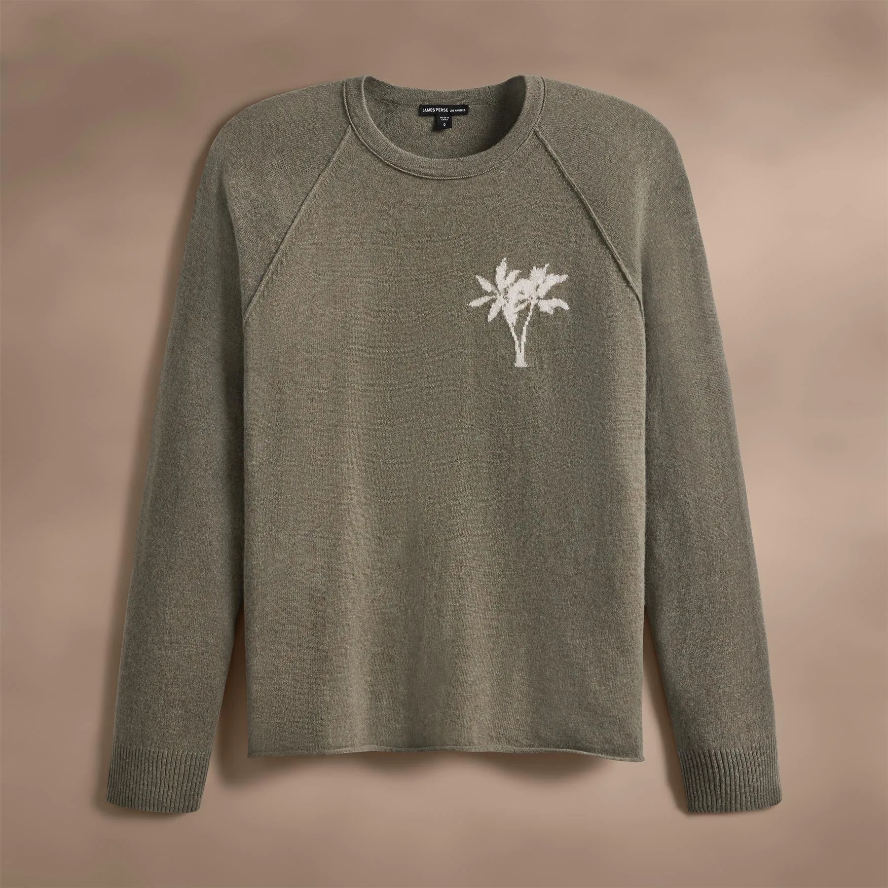 Recycled Cashmere Palm Crew- Ammo