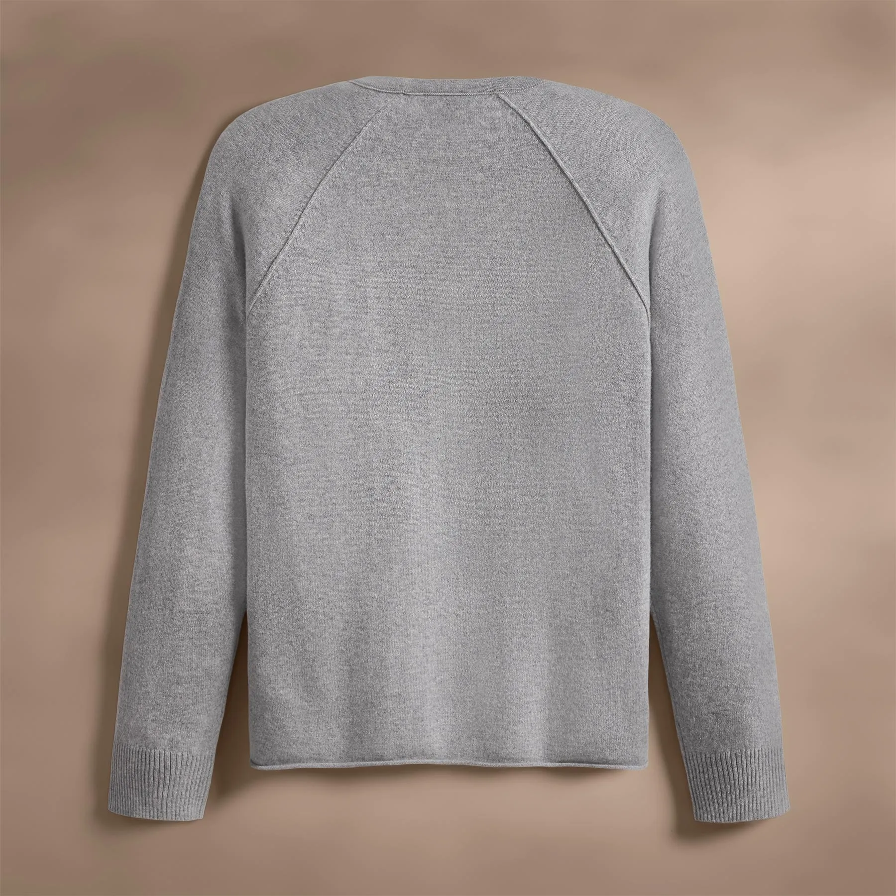 Recycled Cashmere Palm Crew - Heather Grey