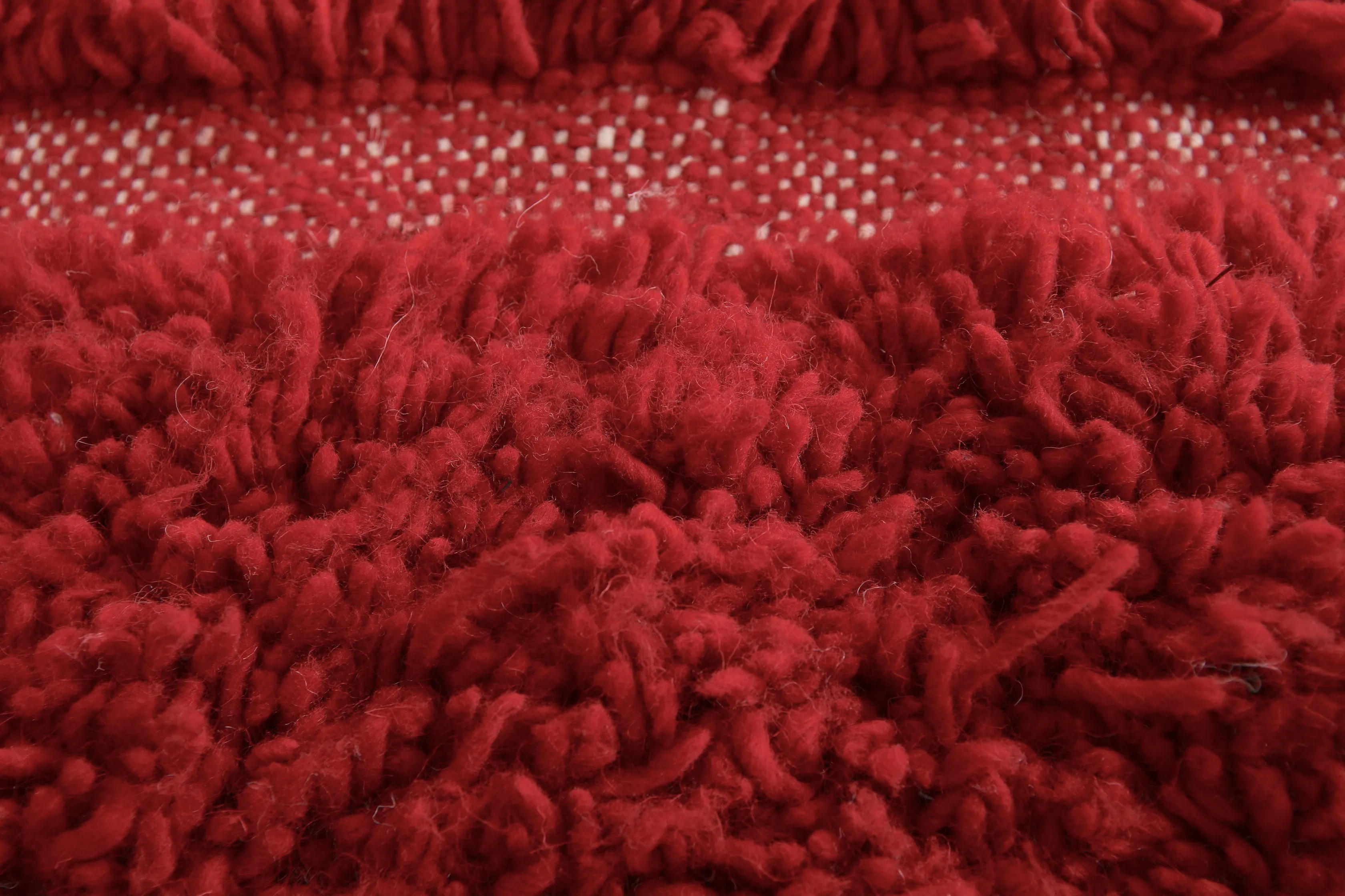 Red Handmade rug - custom moroccan berber carpet